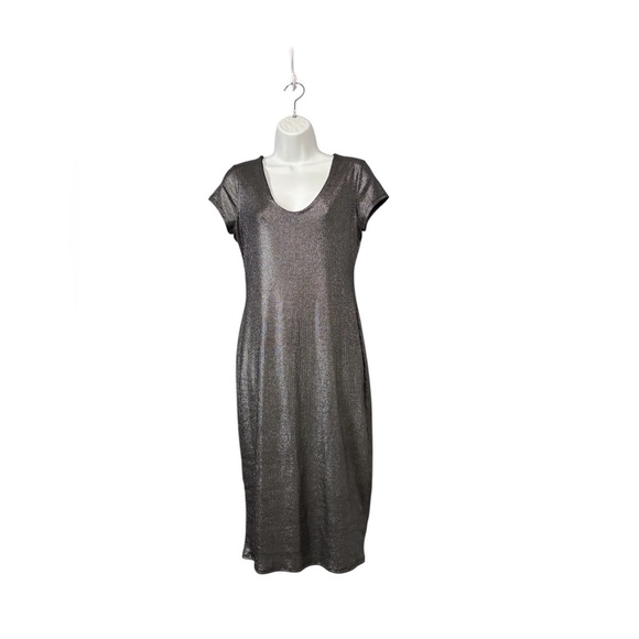 Jessica Simpson, Glittery Midi Dress, Size XL, Silver - Picture 9 of 10